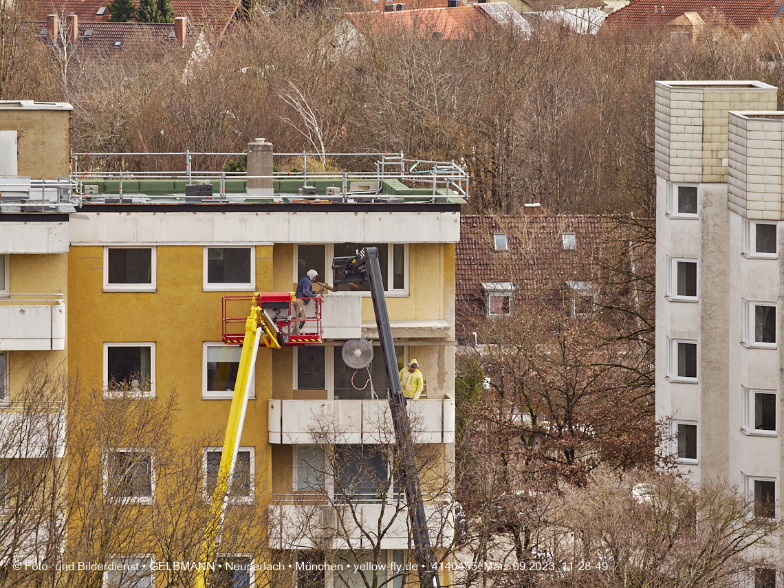 09.03.2023 - Fassadensanierung und Balkonentfernung am Karl-Marx-Ring 57c